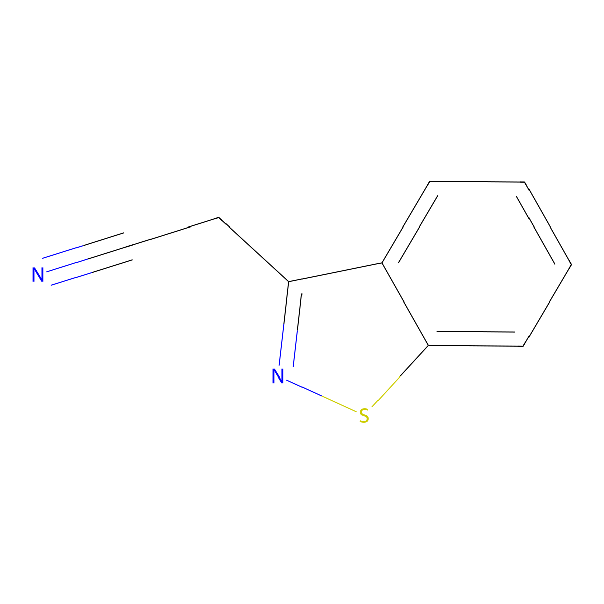 1,2-Benzisothiazole-3-acetonitrile molecular structure, CAS 37839-44-4