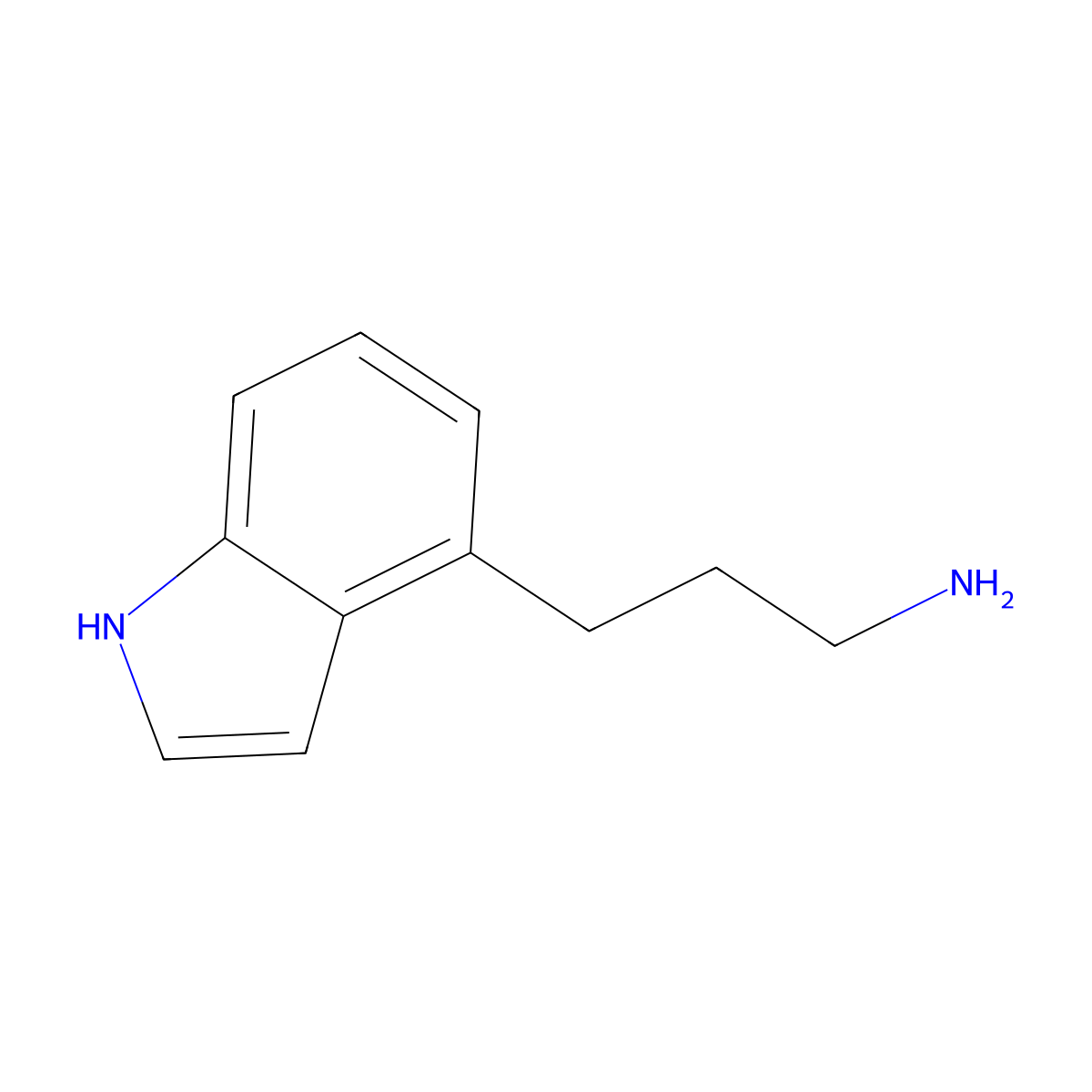 3-(1H-indol-4-yl)propan-1-amine molecular structure, CAS 3784-29-0