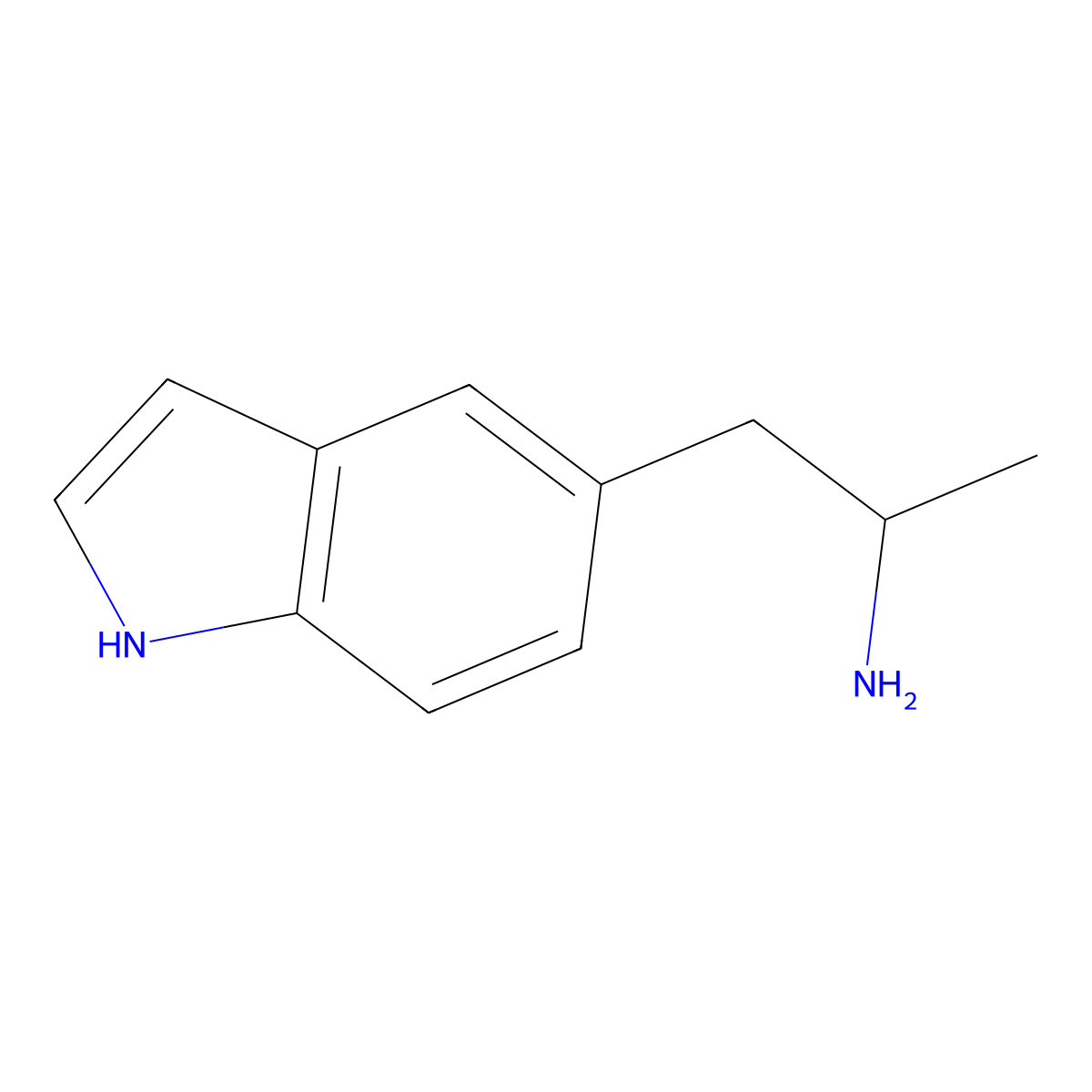 alpha-Methyl-1H-indole-5-ethanamine molecular structure, CAS 3784-30-3