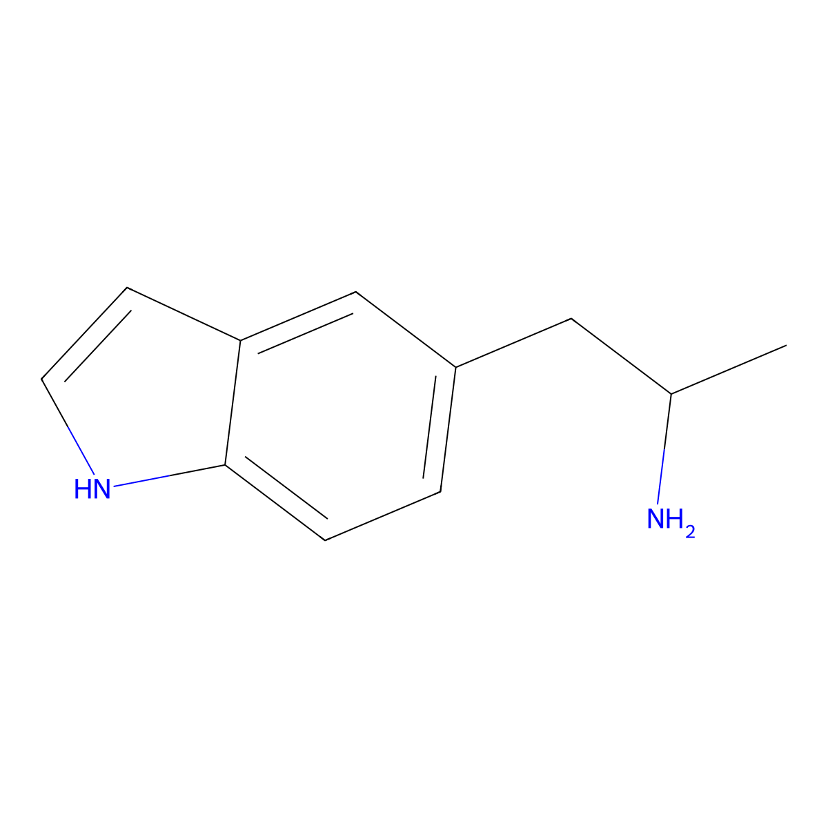 alpha-Methyl-1H-indole-5-ethanamine molecular structure, CAS 3784-30-3