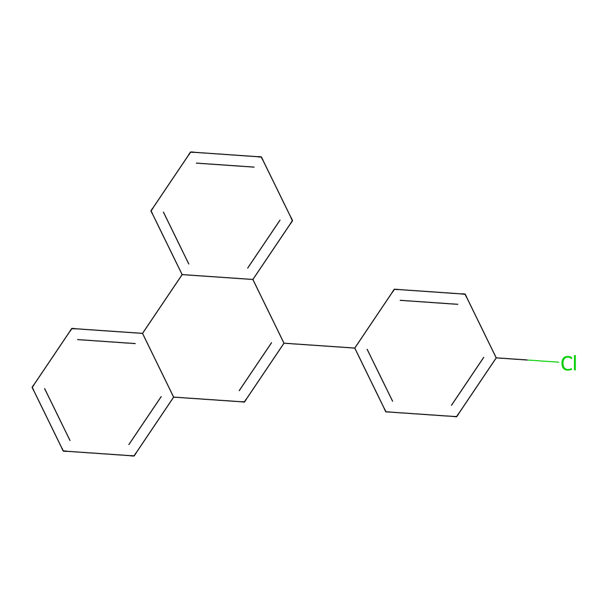 9-(4-Chlorophenyl)phenanthrene molecular structure, CAS 37842-69-6