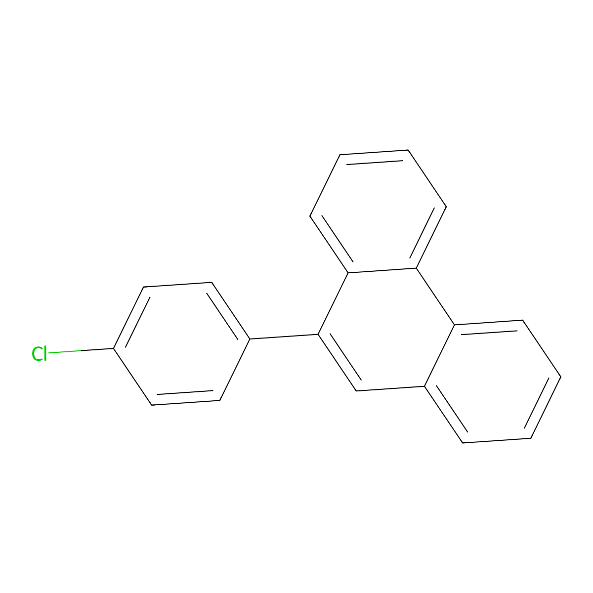 9-(4-Chlorophenyl)phenanthrene molecular structure, CAS 37842-69-6