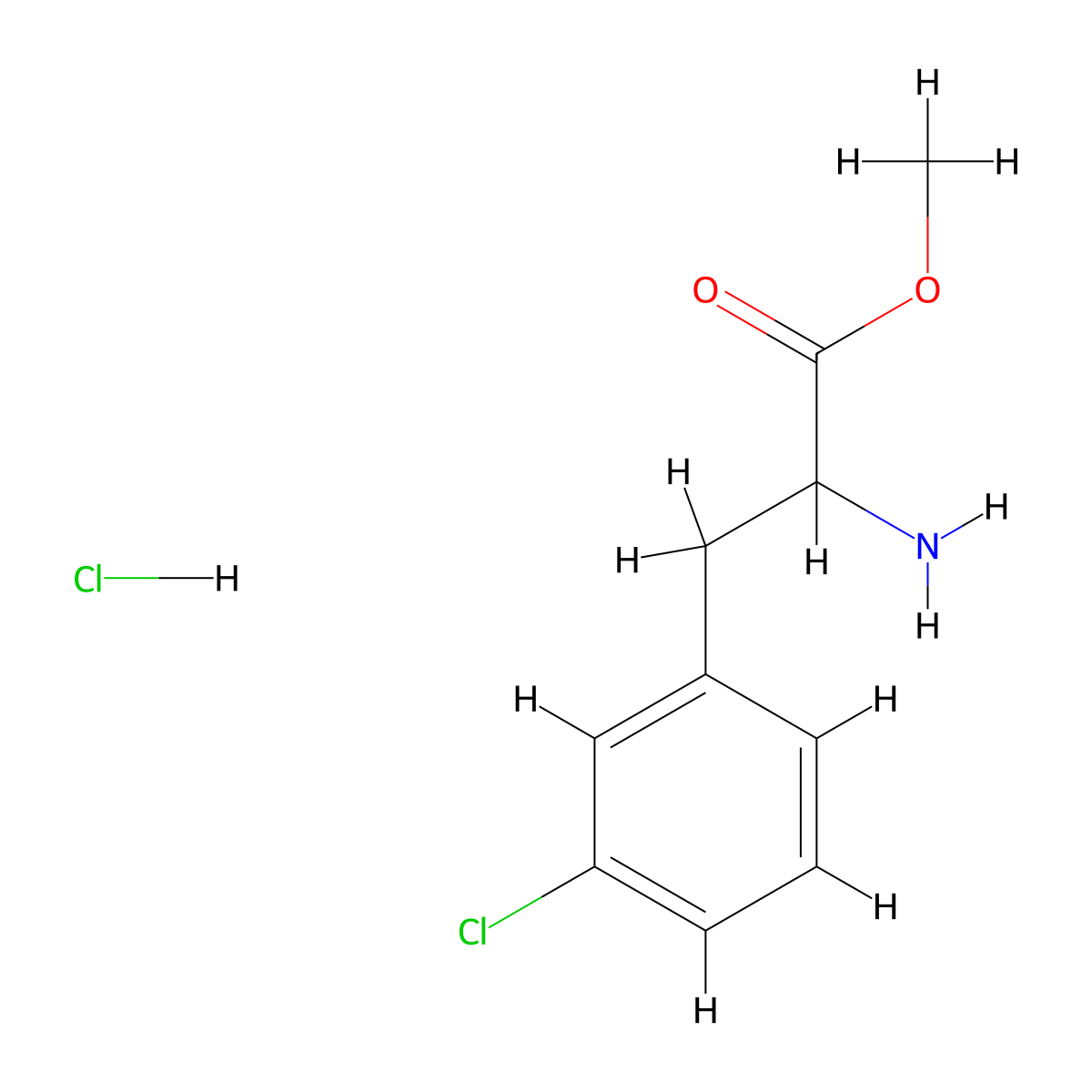 Methyl2-amino-3-(3-chlorophenyl)propanoatehydrochloride molecular structure, CAS 37844-14-7