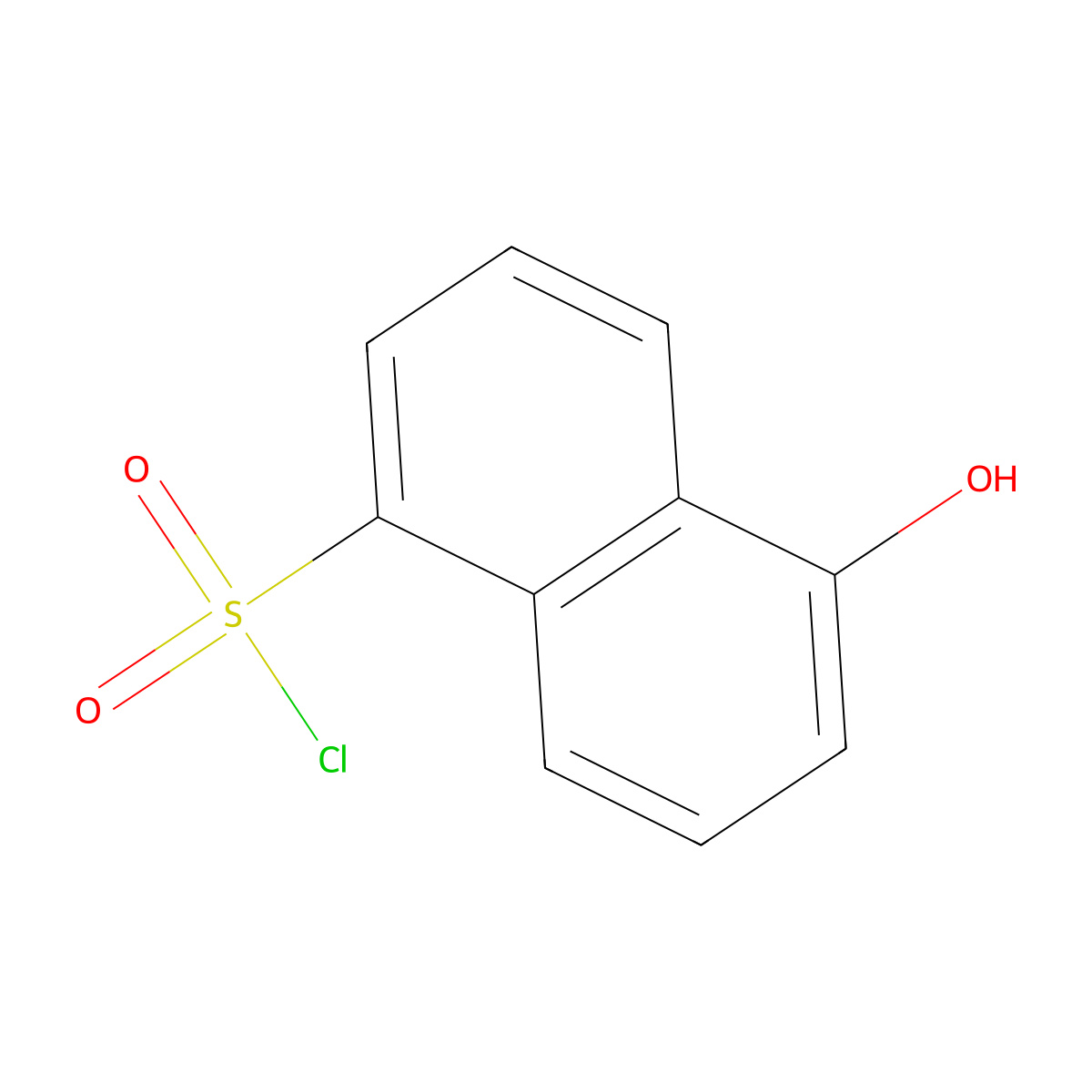 5-Hydroxynaphthalene-1-sulfonylchloride molecular structure, CAS 37845-42-4