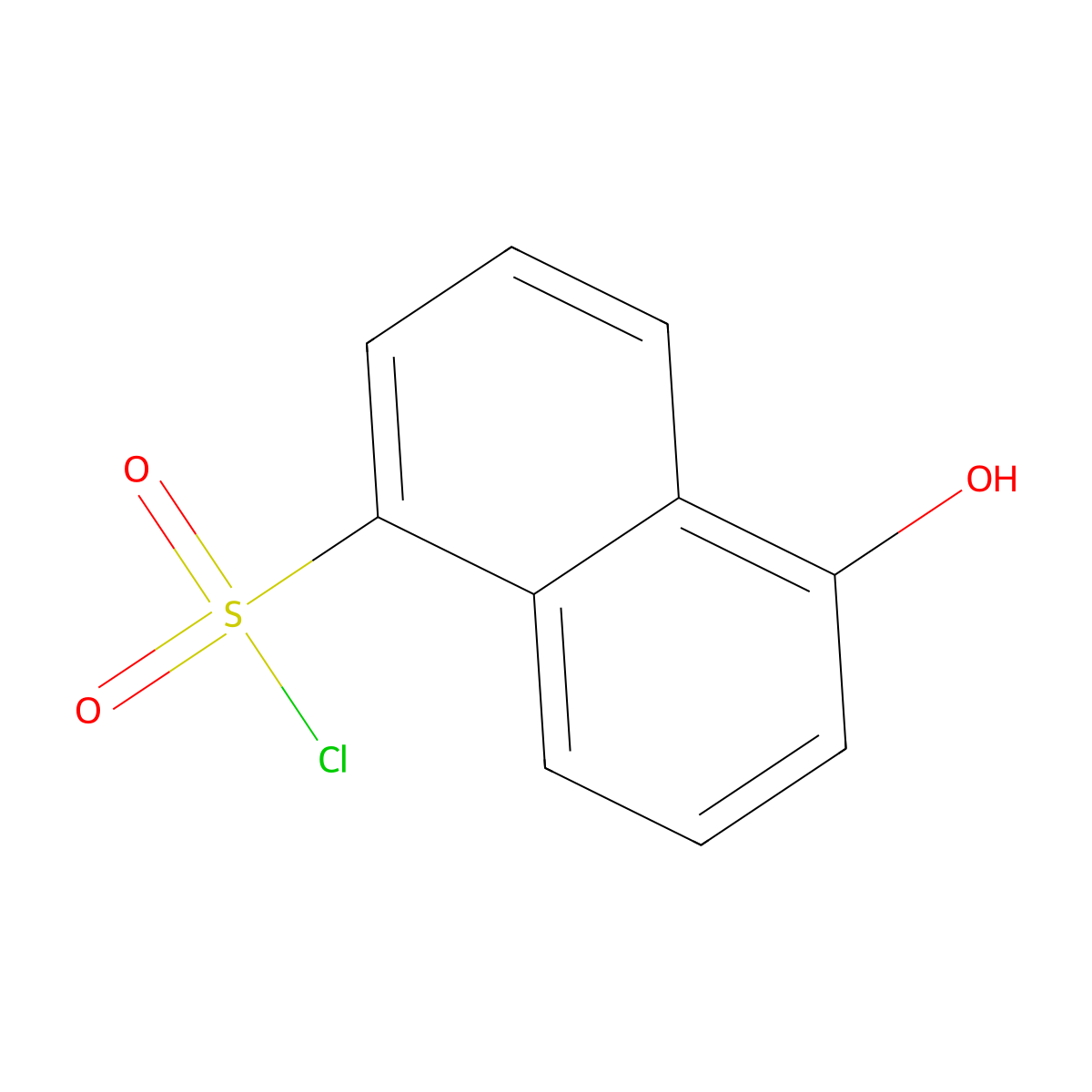 5-Hydroxynaphthalene-1-sulfonylchloride molecular structure, CAS 37845-42-4