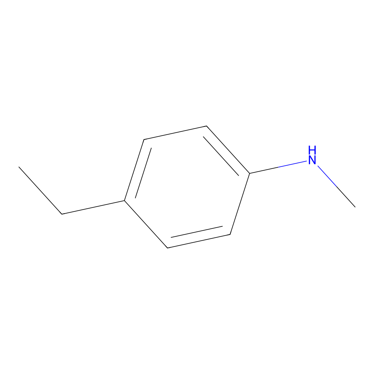4-Ethyl-N-methylaniline molecular structure, CAS 37846-06-3