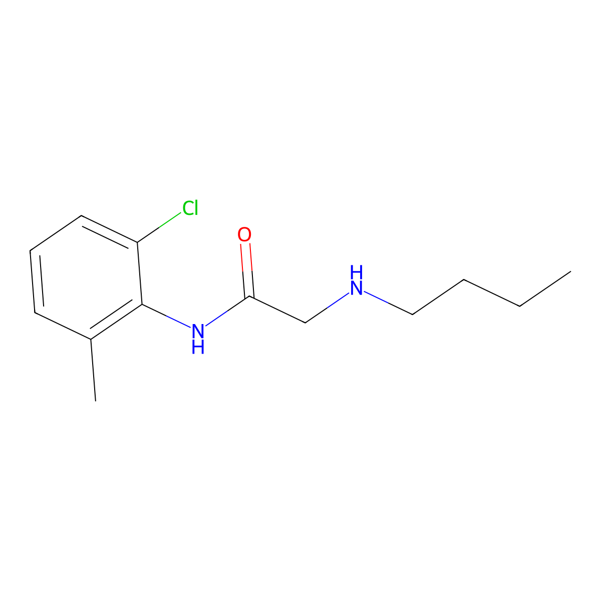 Butanilicaine molecular structure, CAS 3785-21-5