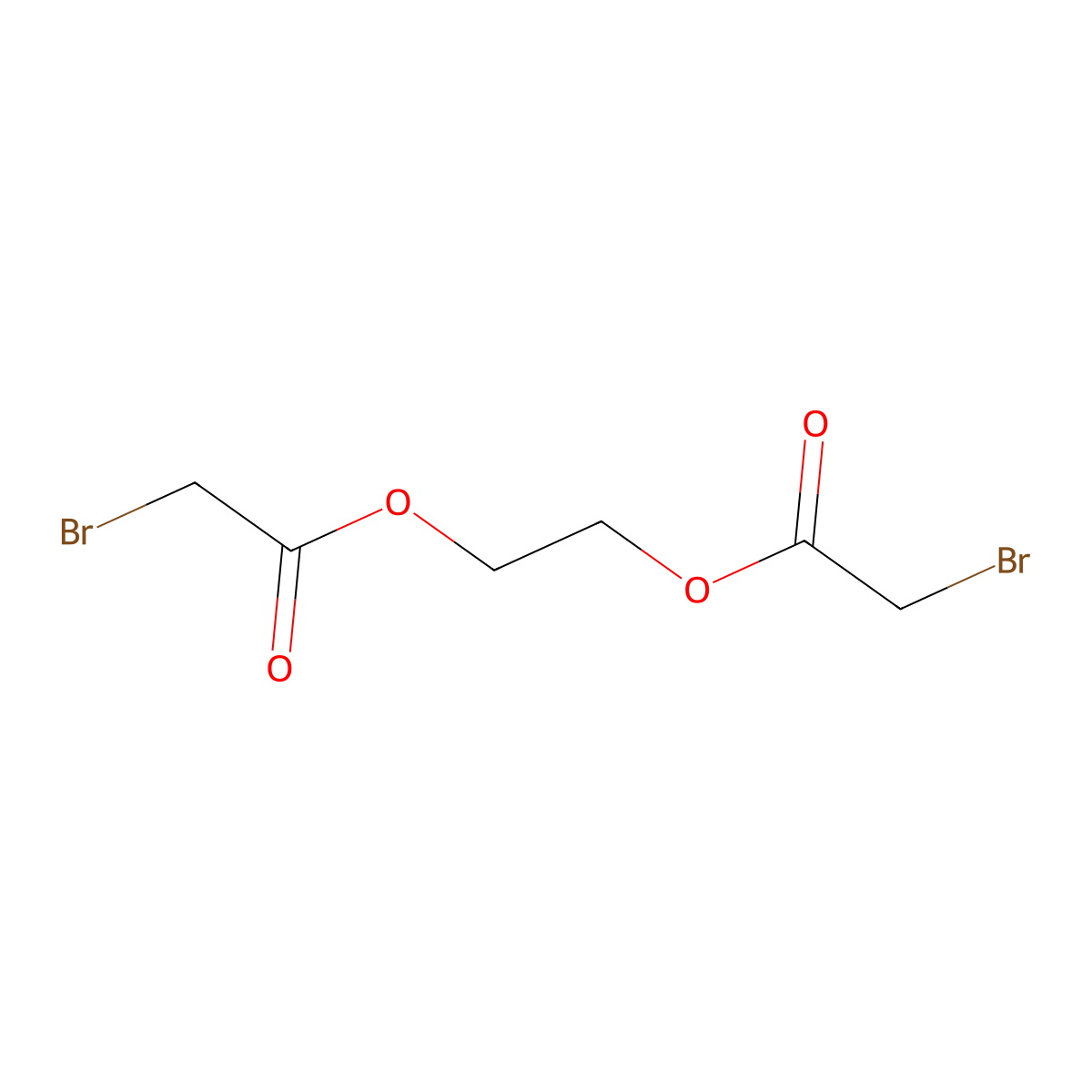 Ethylene bromoacetate molecular structure, CAS 3785-34-0