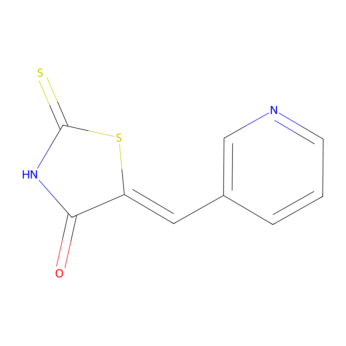 5-(3-Pyridylmethylene)rhodanine molecular structure, CAS 3785-78-2