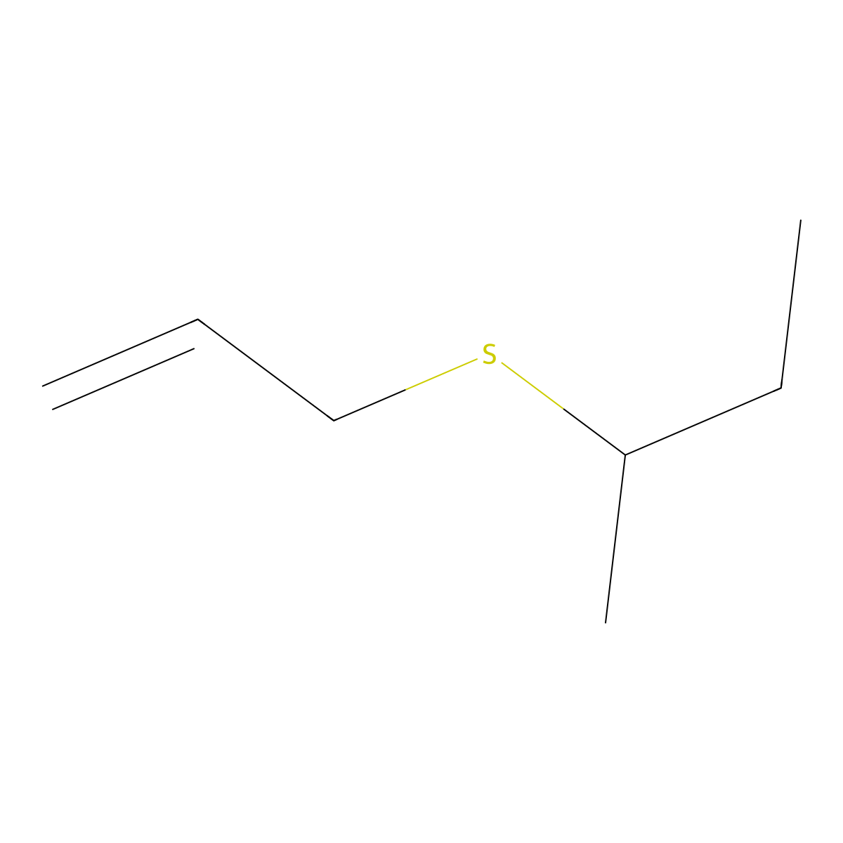 Allyl sec-butyl sulfide molecular structure, CAS 37850-75-2