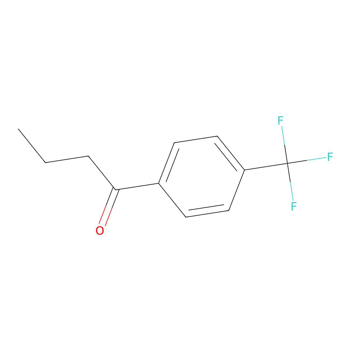 1-Butanone, 1-[4-(trifluoromethyl)phenyl]- molecular structure, CAS 37851-10-8