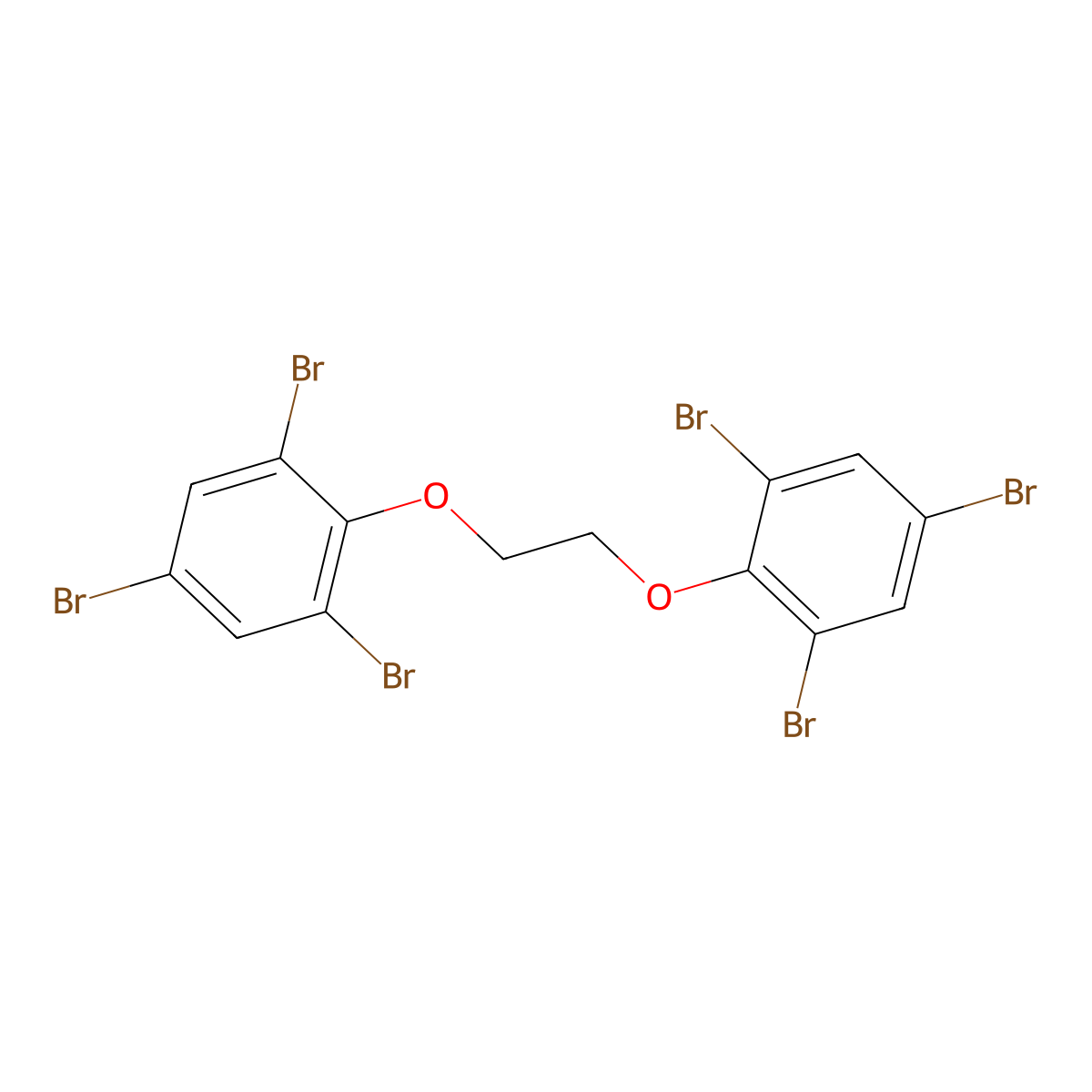 1,2-Bis(2,4,6-tribromophenoxy)ethane molecular structure, CAS 37853-59-1