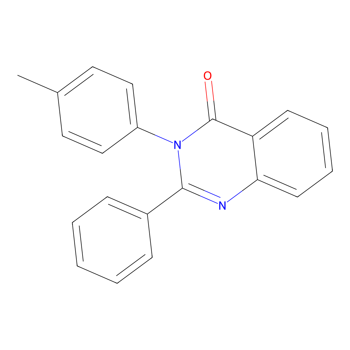 4(3H)-Quinazolinone, 3-(4-methylphenyl)-2-phenyl- molecular structure, CAS 37856-14-7