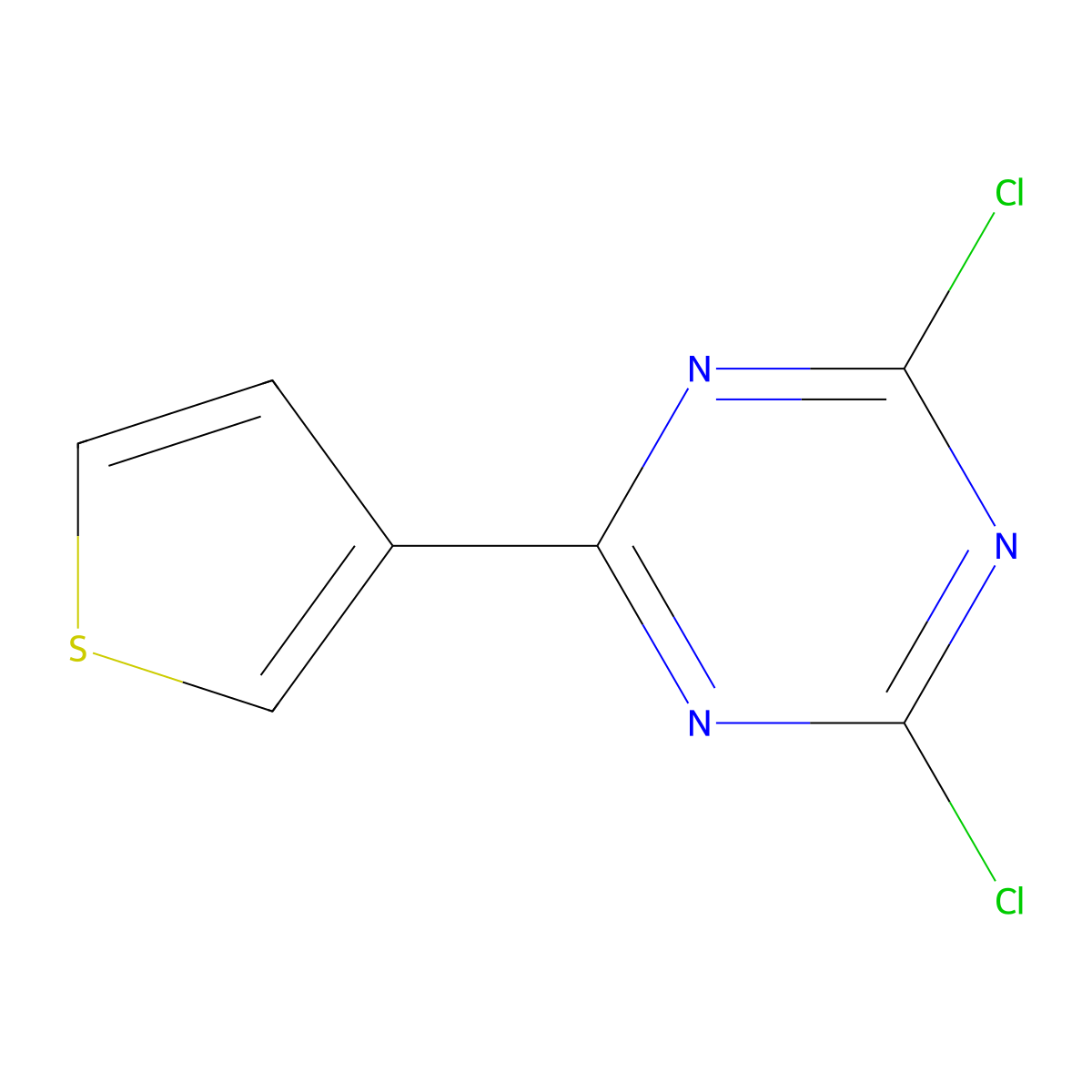 2,4-Dichloro-6-(3-thienyl)-1,3,5-triazine molecular structure, CAS 37856-96-5