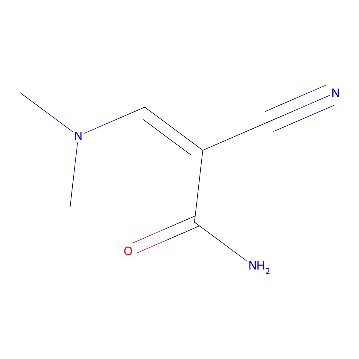 2-Cyano-3-(dimethylamino)prop-2-enamide molecular structure, CAS 37858-68-7