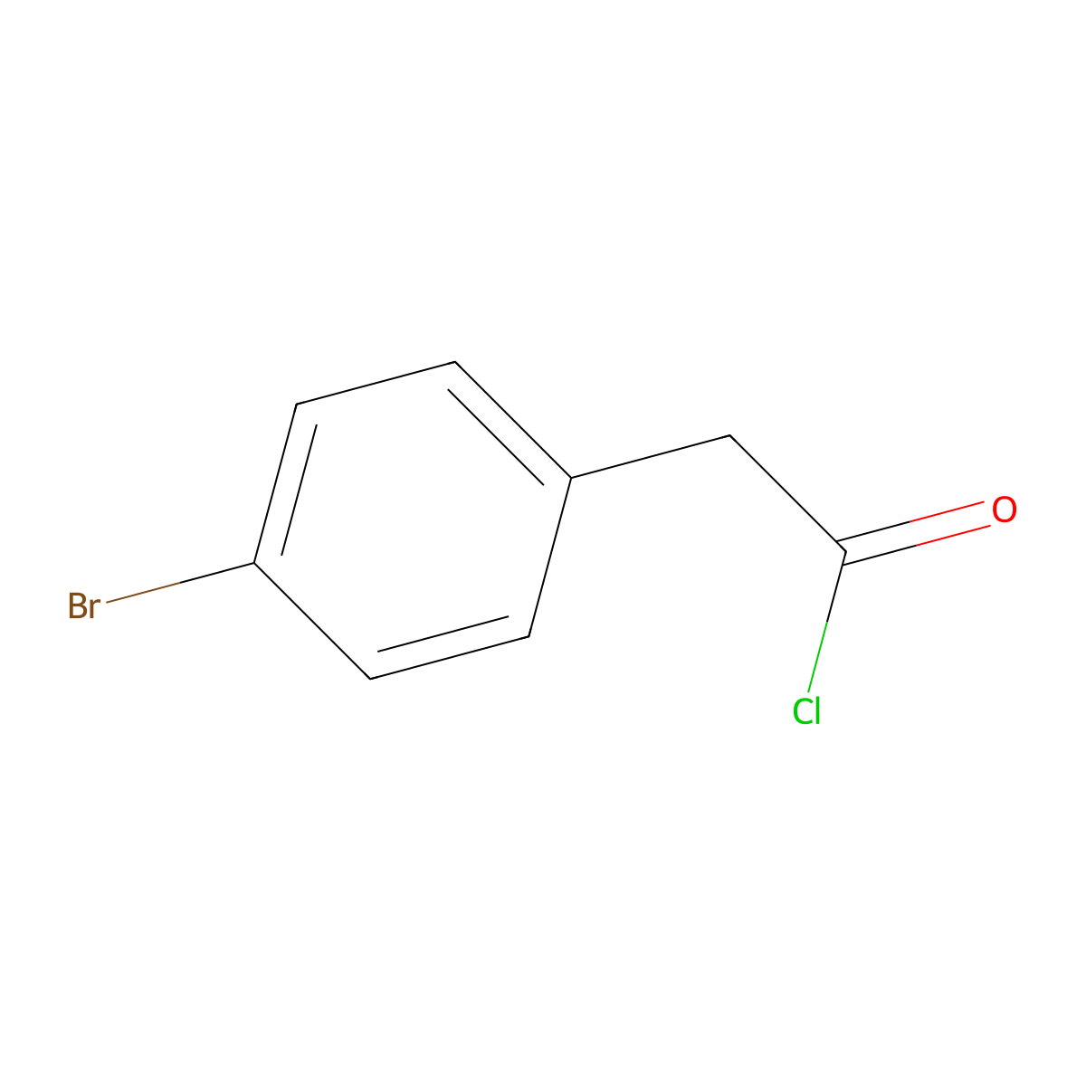 Benzeneacetyl chloride, 4-bromo- molecular structure, CAS 37859-24-8