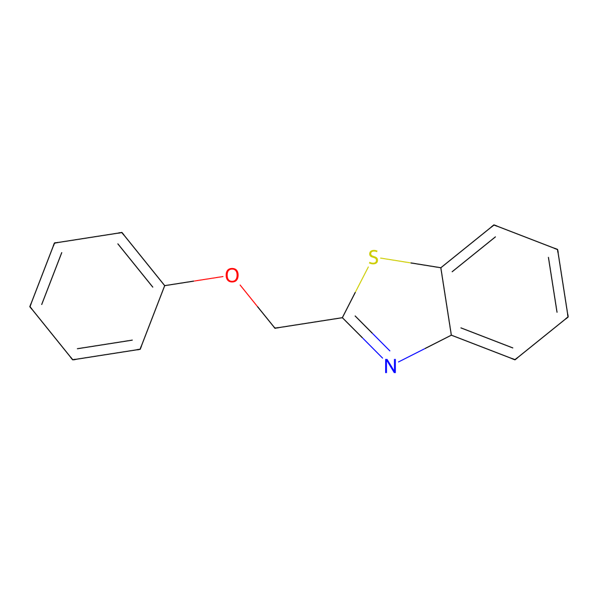 2-(Phenoxymethyl)-1,3-benzothiazole molecular structure, CAS 37859-39-5