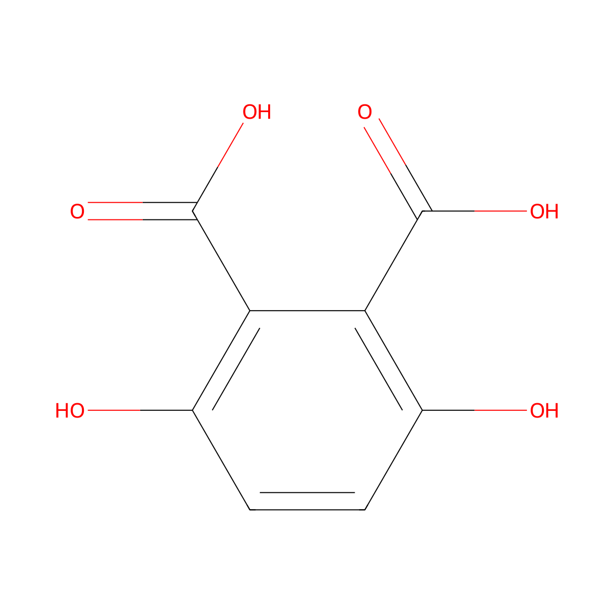 3,6-Dihydroxyphthalic acid molecular structure, CAS 3786-46-7