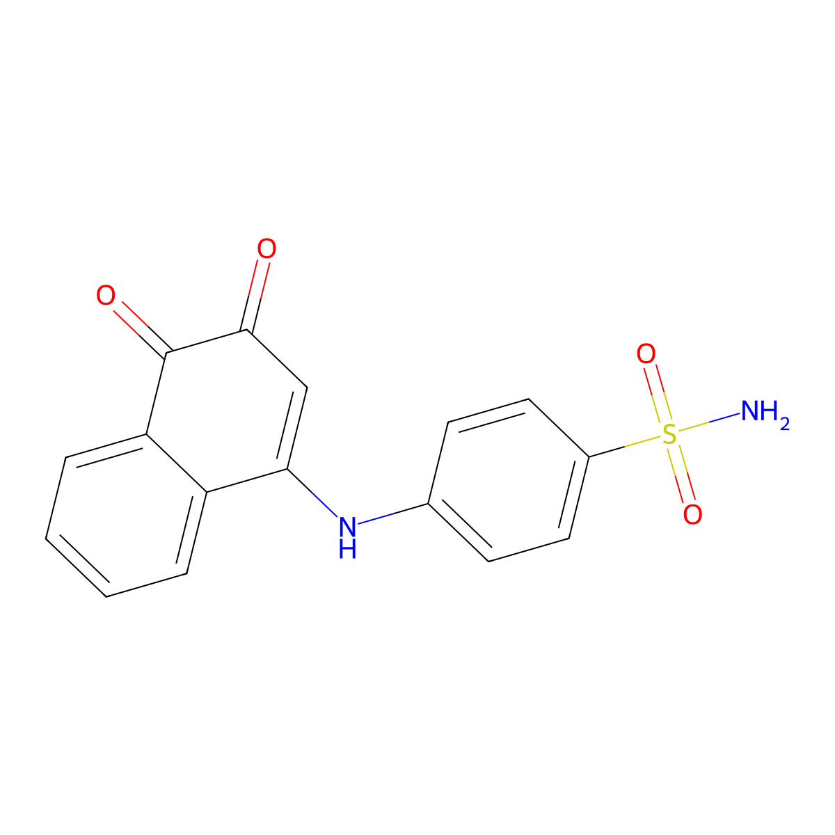 4-[(3,4-Dioxo-3,4-dihydro-1-naphthalenyl)amino]benzenesulfonamide molecular structure, CAS 37862-60-5