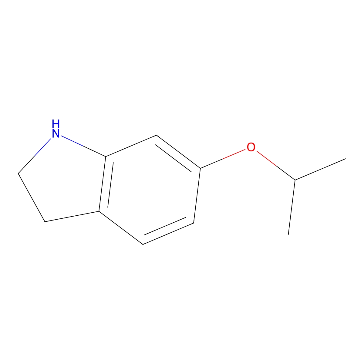6-(Propan-2-yloxy)-2,3-dihydro-1H-indole molecular structure, CAS 37865-92-2