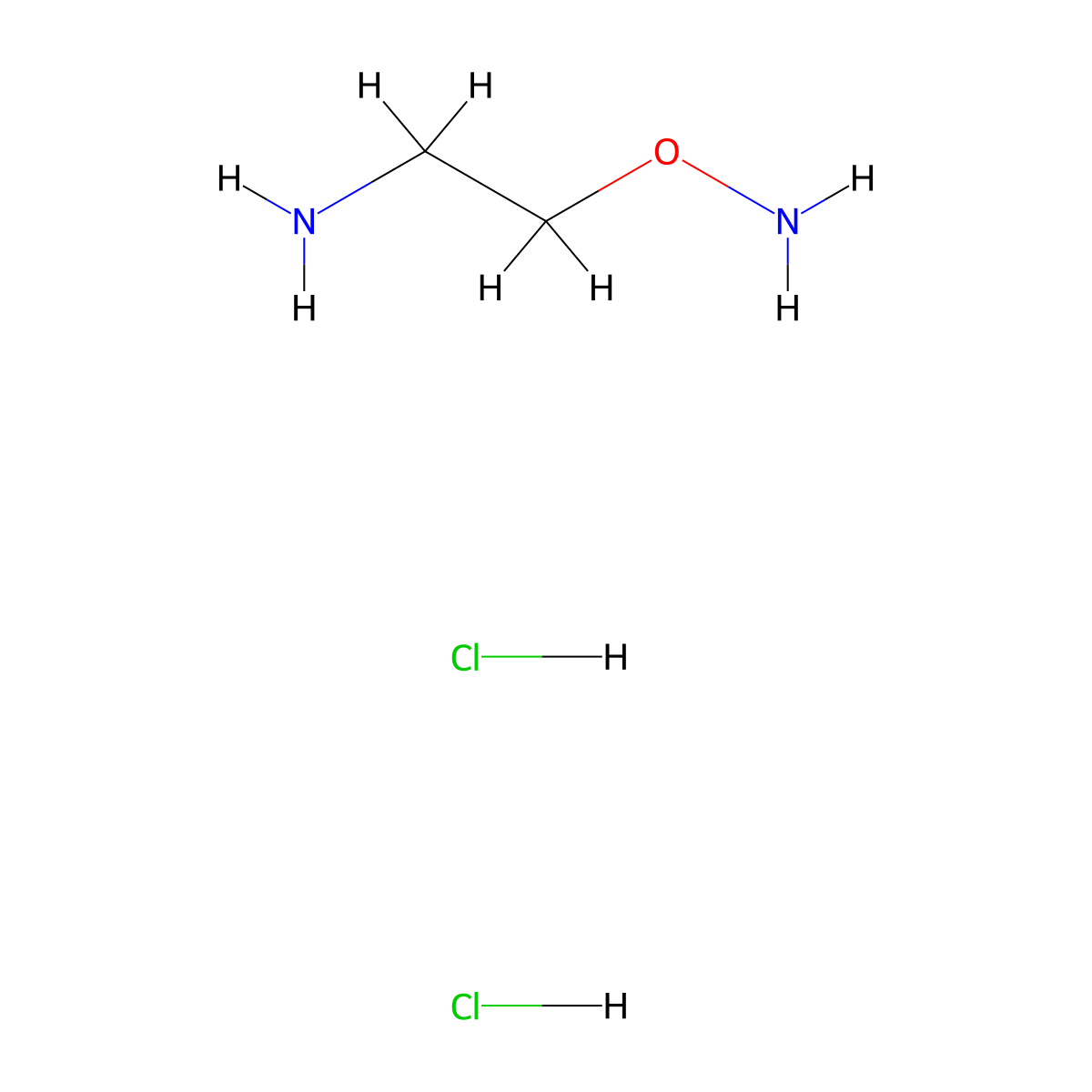 2-(O-aminooxy)ethylamine dihydrochloride molecular structure, CAS 37866-45-8