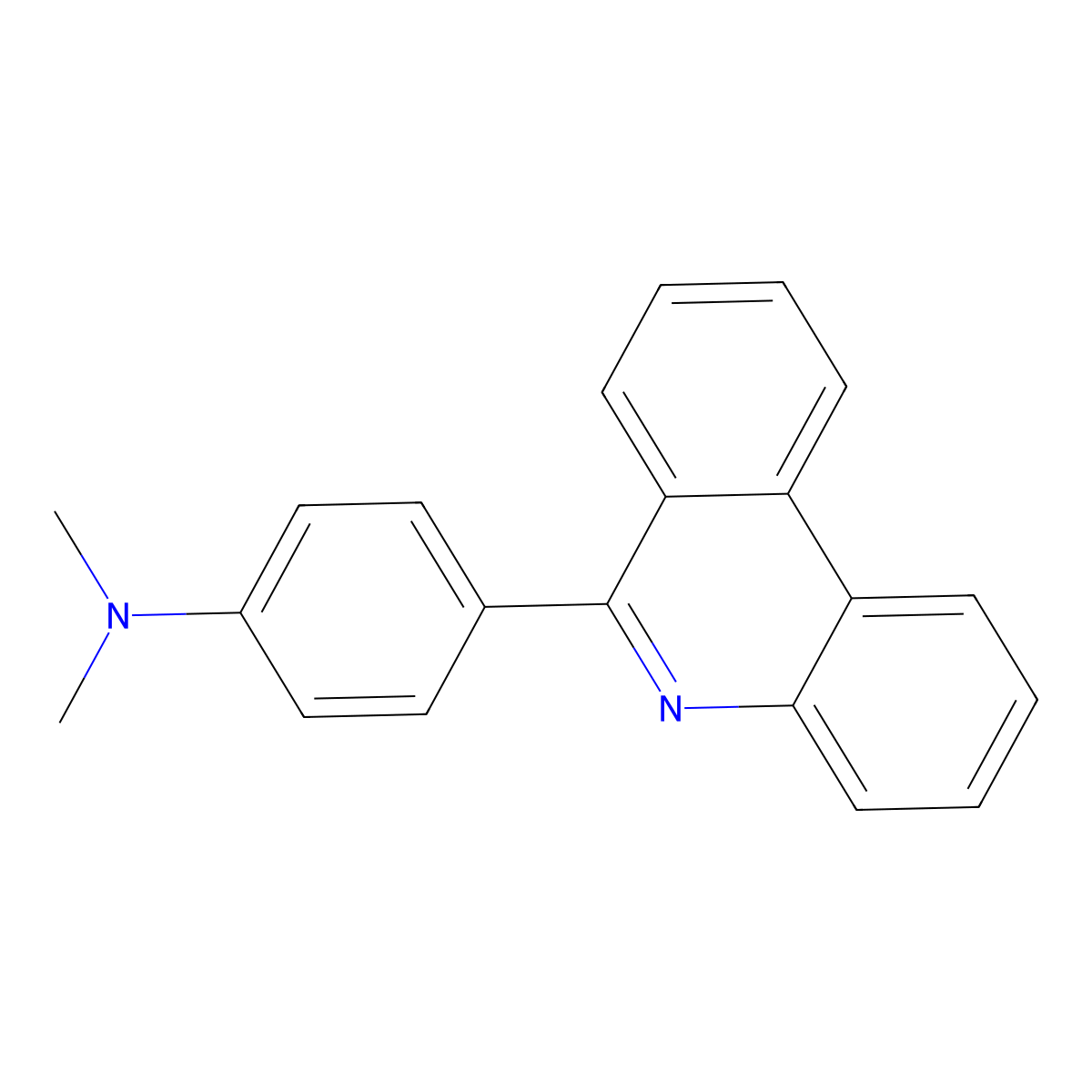 Benzenamine, N,N-dimethyl-4-(6-phenanthridinyl)- molecular structure, CAS 37867-75-7