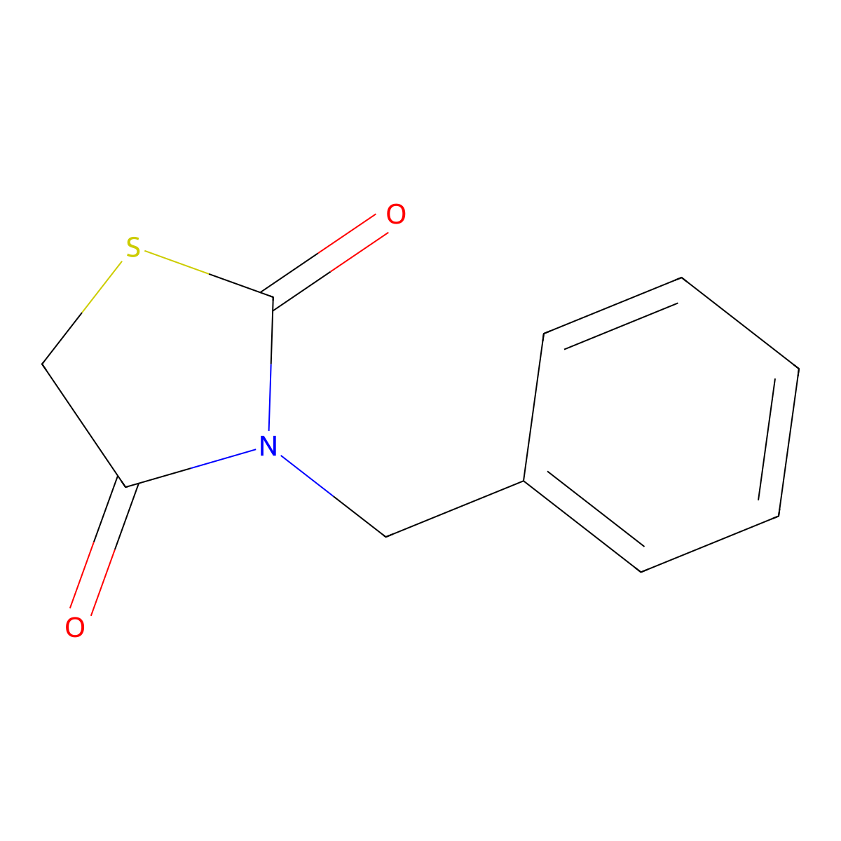 3-Benzyl-1,3-thiazolidine-2,4-dione molecular structure, CAS 37868-80-7