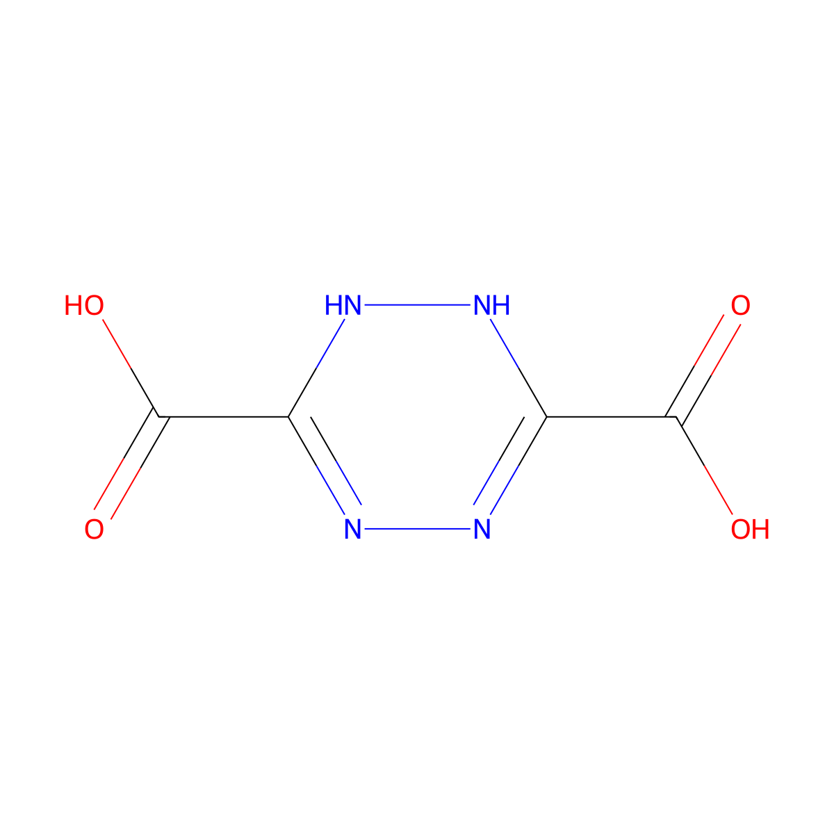 1,4-Dihydro-1,2,4,5-tetrazine-3,6-dicarboxylic acid molecular structure, CAS 3787-09-5
