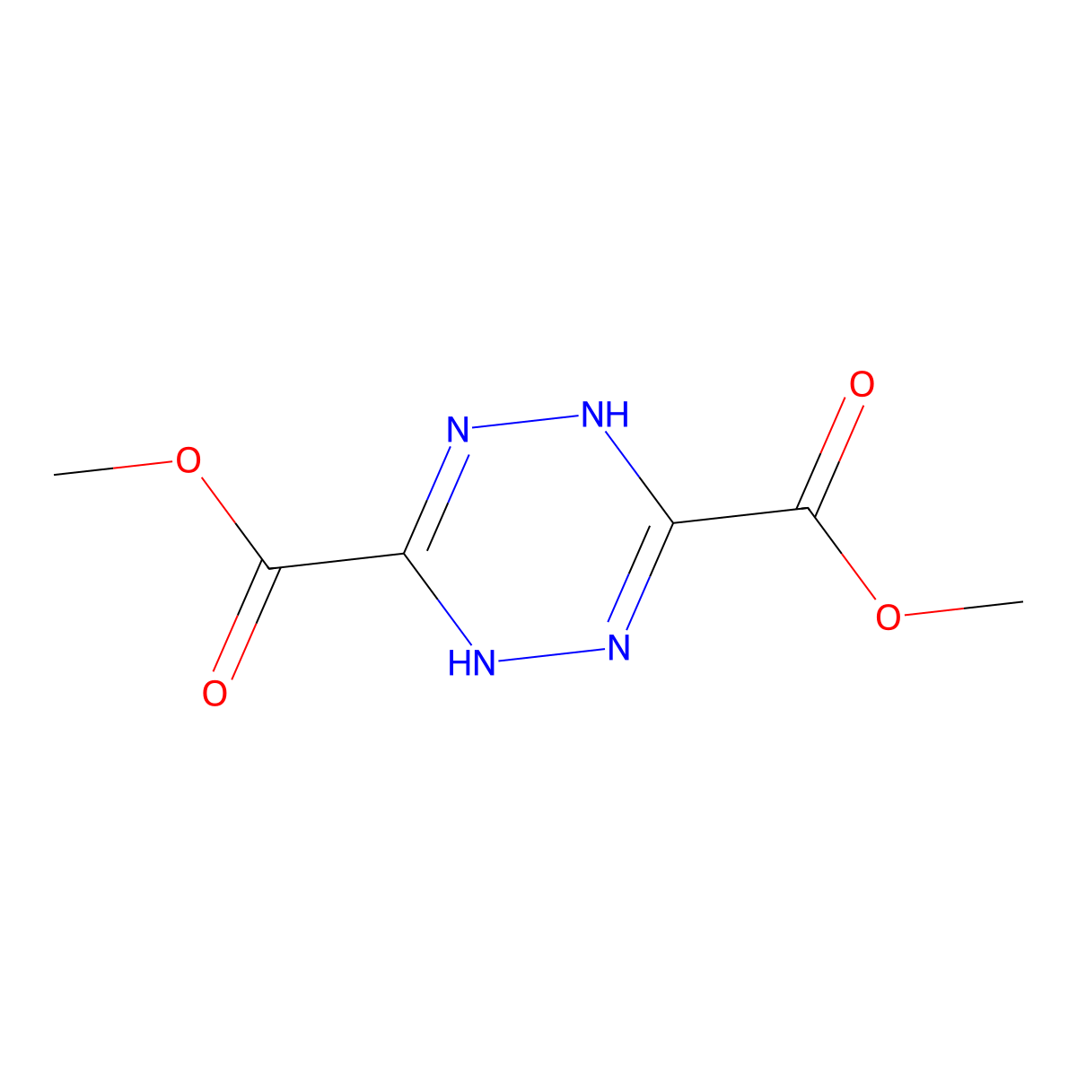 Dimethyl 1,4-dihydro-1,2,4,5-tetrazine-3,6-dicarboxylate molecular structure, CAS 3787-10-8