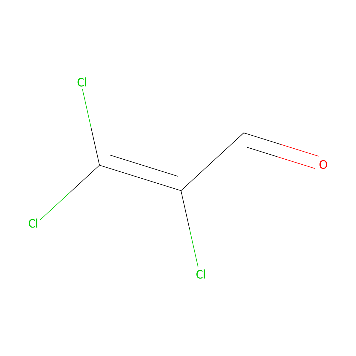 2,3,3-Trichloropropenal molecular structure, CAS 3787-28-8