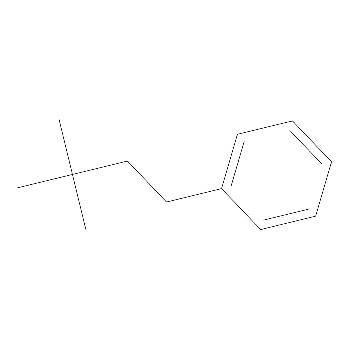 (3,3-Dimethylbutyl)benzene molecular structure, CAS 37871-12-8