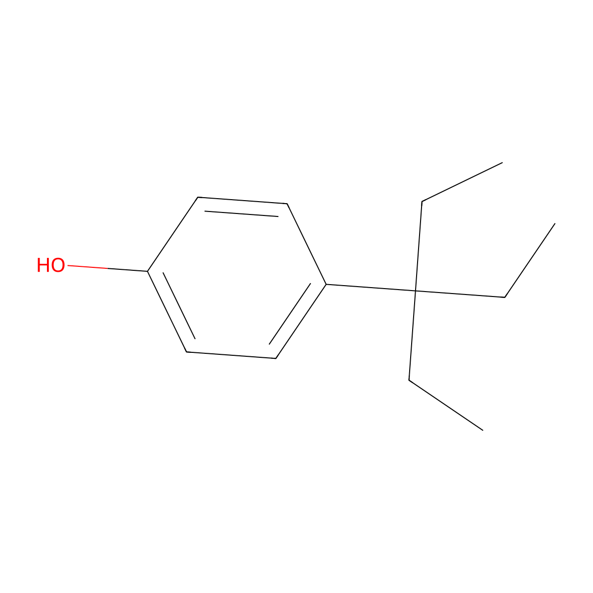 4-(1,1-Diethylpropyl)phenol molecular structure, CAS 37872-24-5