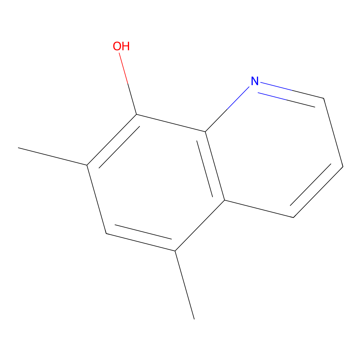 5,7-Dimethyl-8-quinolinol molecular structure, CAS 37873-29-3