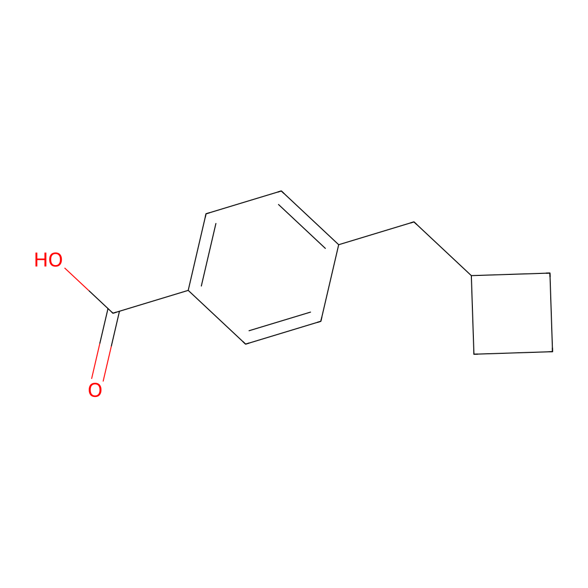 4-(Cyclobutylmethyl)benzoic acid molecular structure, CAS 37874-96-7