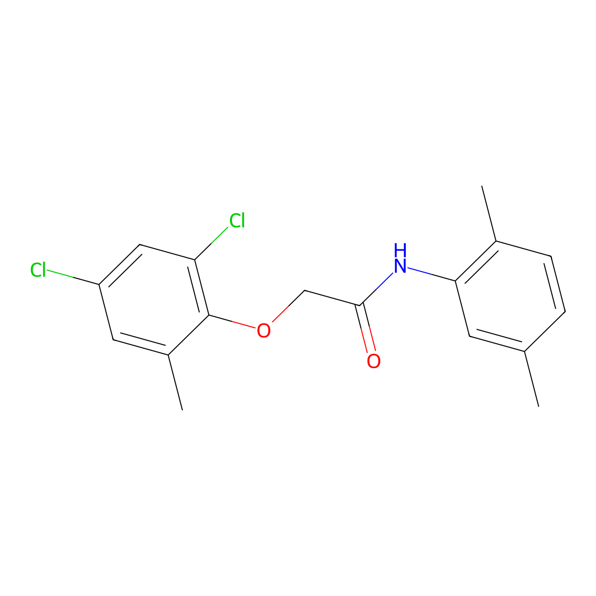 2-(2,4-dichloro-6-methylphenoxy)-N-(2,5-dimethylphenyl)acetamide molecular structure, CAS 378752-52-4