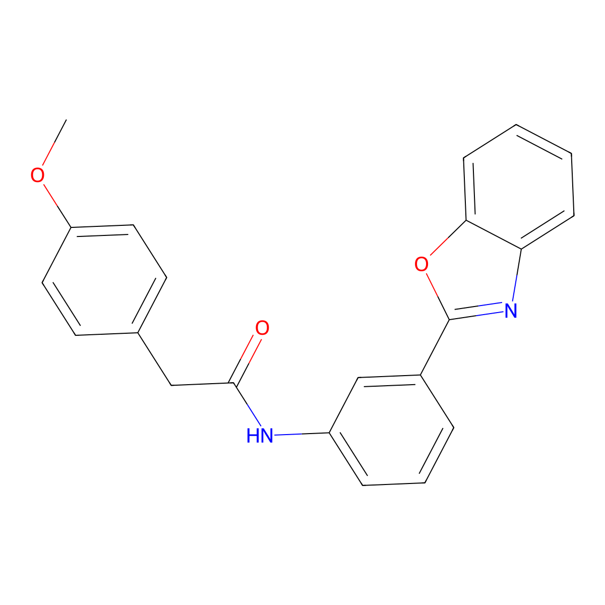 N-[3-(1,3-benzoxazol-2-yl)phenyl]-2-(4-methoxyphenyl)acetamide molecular structure, CAS 378752-97-7