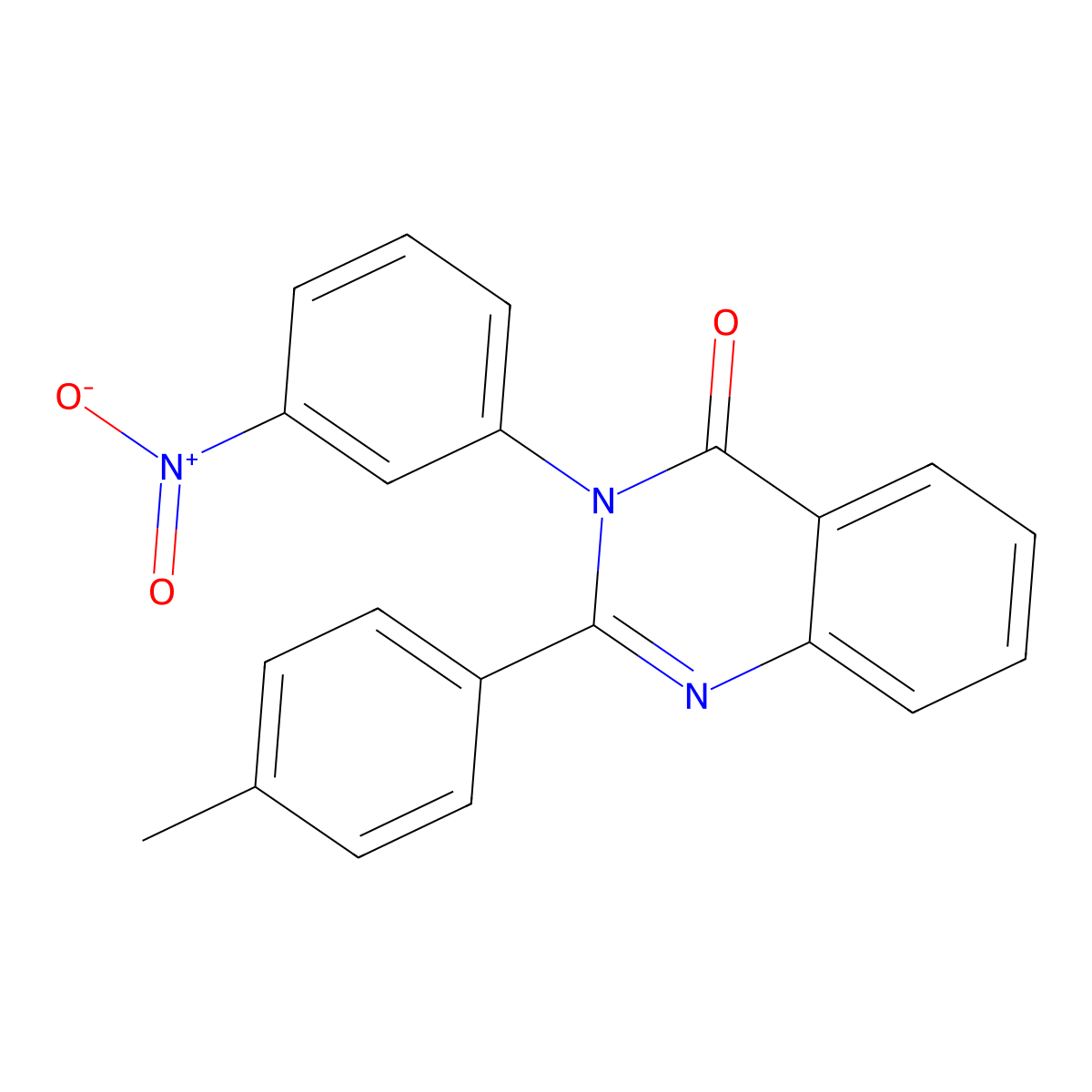 2-(4-Methylphenyl)-3-(3-nitrophenyl)quinazolin-4-one molecular structure, CAS 378753-54-9