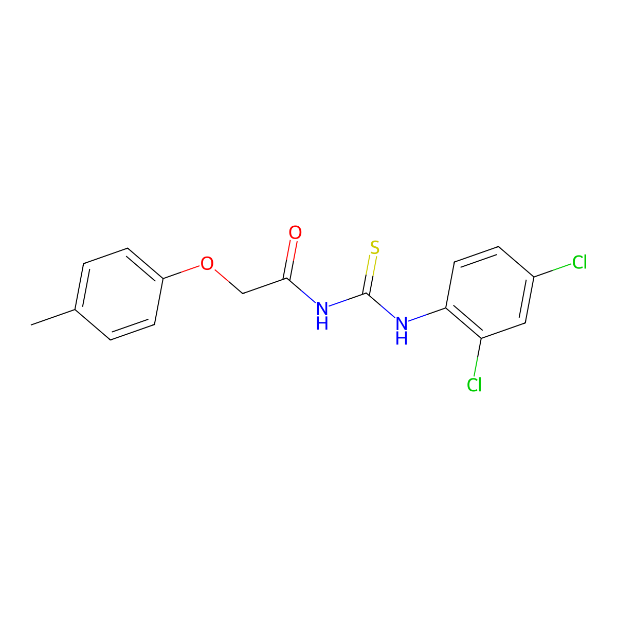 N-[(2,4-dichlorophenyl)carbamothioyl]-2-(4-methylphenoxy)acetamide molecular structure, CAS 378754-42-8