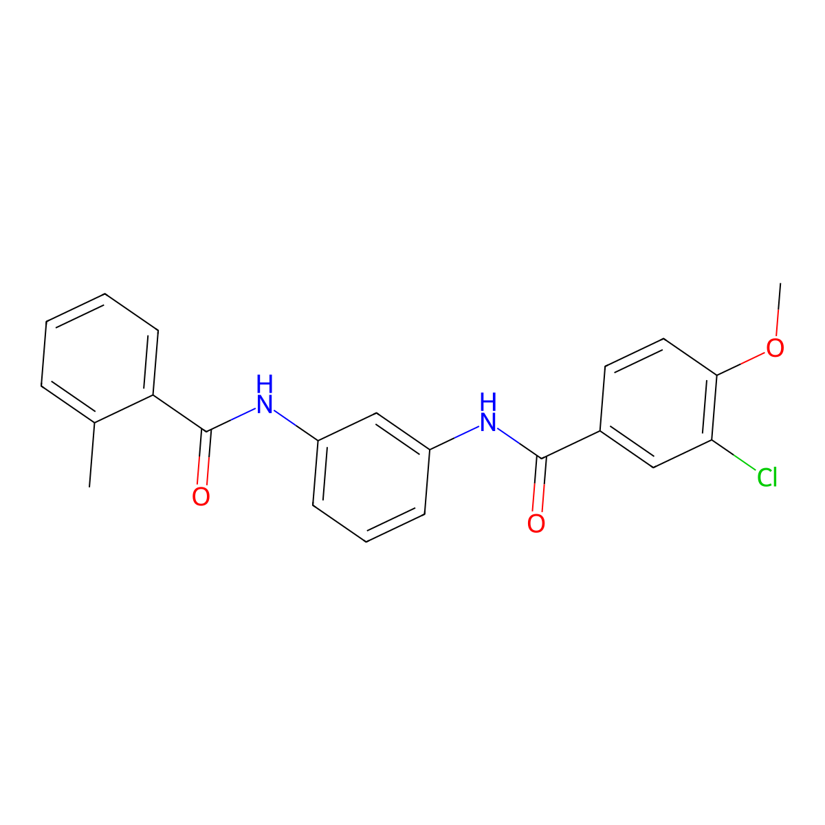 3-chloro-4-methoxy-N-{3-[(2-methylbenzoyl)amino]phenyl}benzamide molecular structure, CAS 378755-86-3