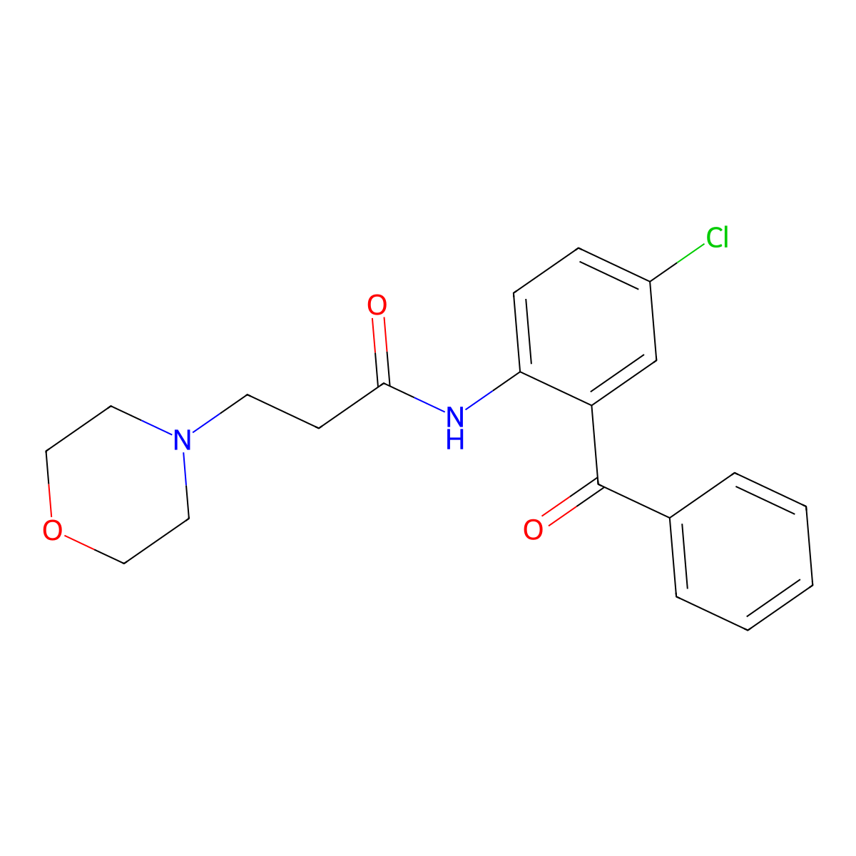 N-[4-chloro-2-(phenylcarbonyl)phenyl]-3-morpholin-4-ylpropanamide molecular structure, CAS 378756-40-2