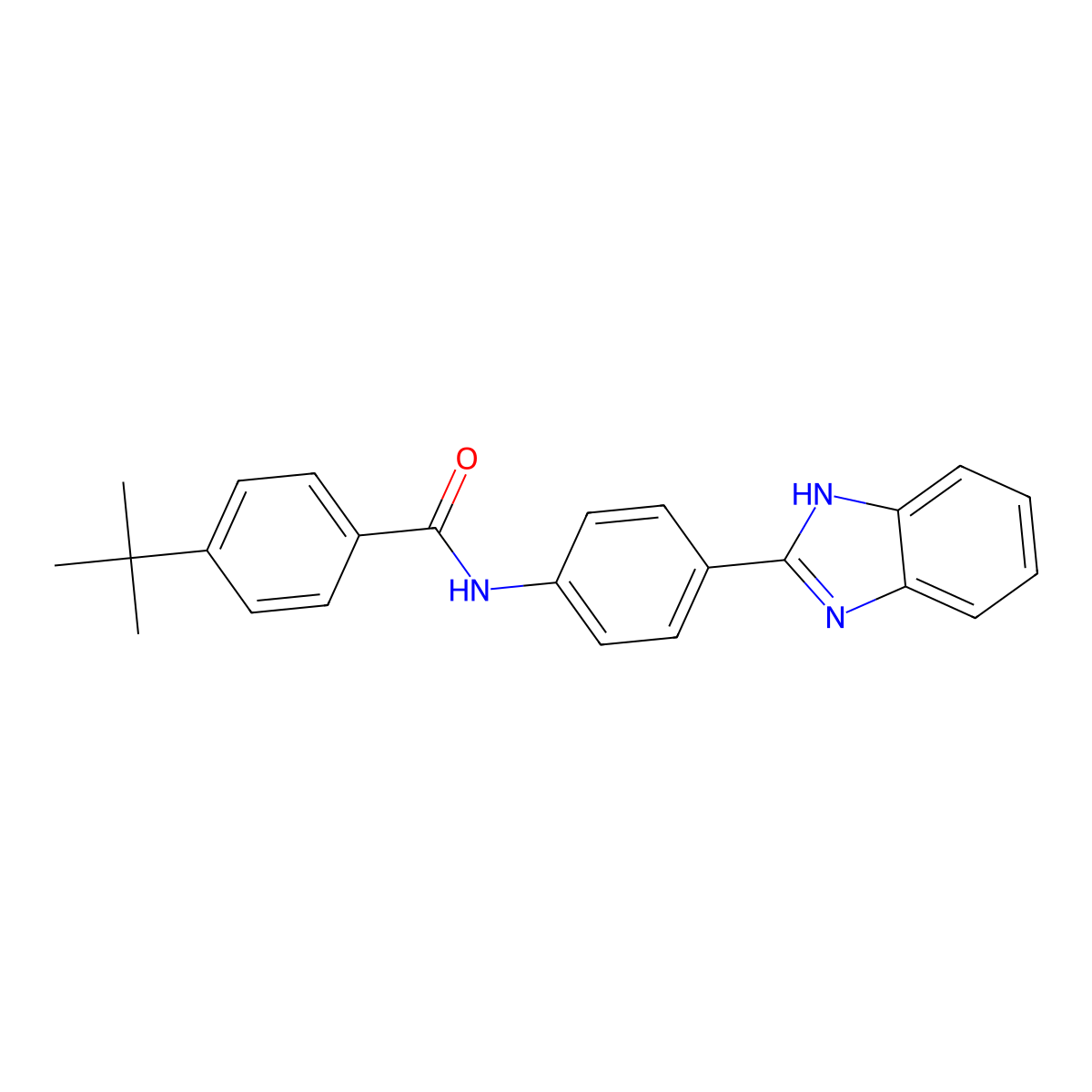 N-[4-(1H-benzimidazol-2-yl)phenyl]-4-tert-butylbenzamide molecular structure, CAS 378757-67-6