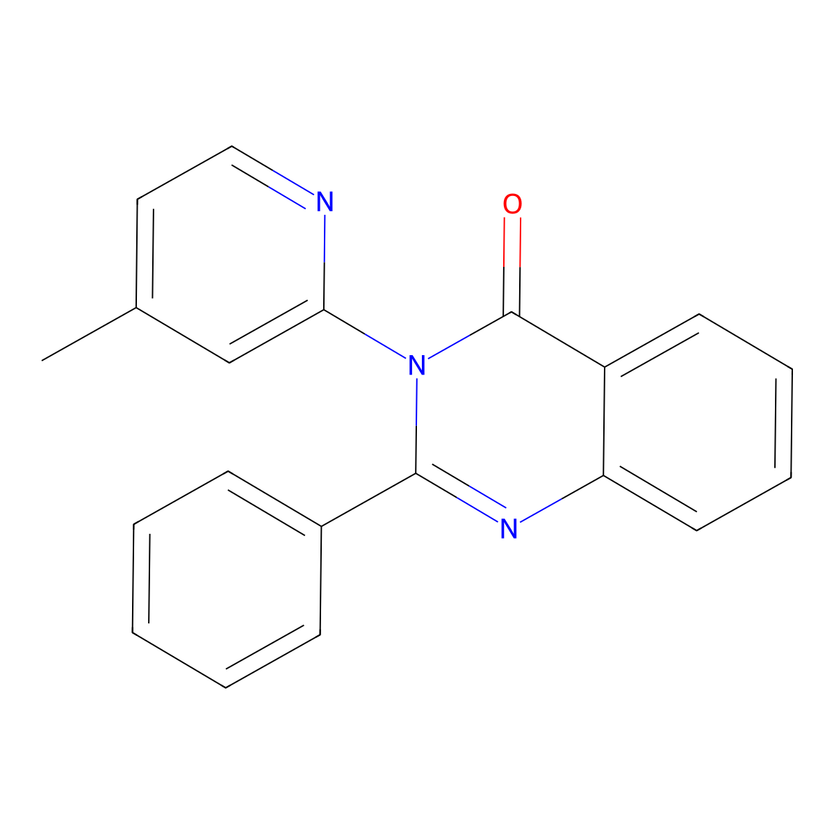 3-(4-Methylpyridin-2-yl)-2-phenylquinazolin-4-one molecular structure, CAS 378758-52-2