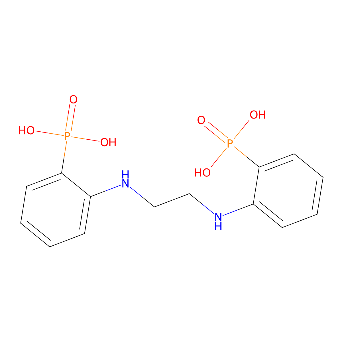 [2-[2-(2-Phosphonoanilino)ethylamino]phenyl]phosphonic acid molecular structure, CAS 378764-22-8