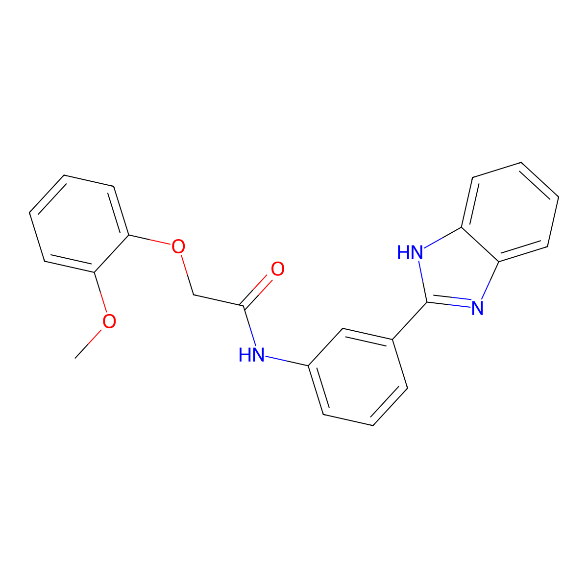 N-[3-(1H-benzimidazol-2-yl)phenyl]-2-(2-methoxyphenoxy)acetamide molecular structure, CAS 378765-22-1