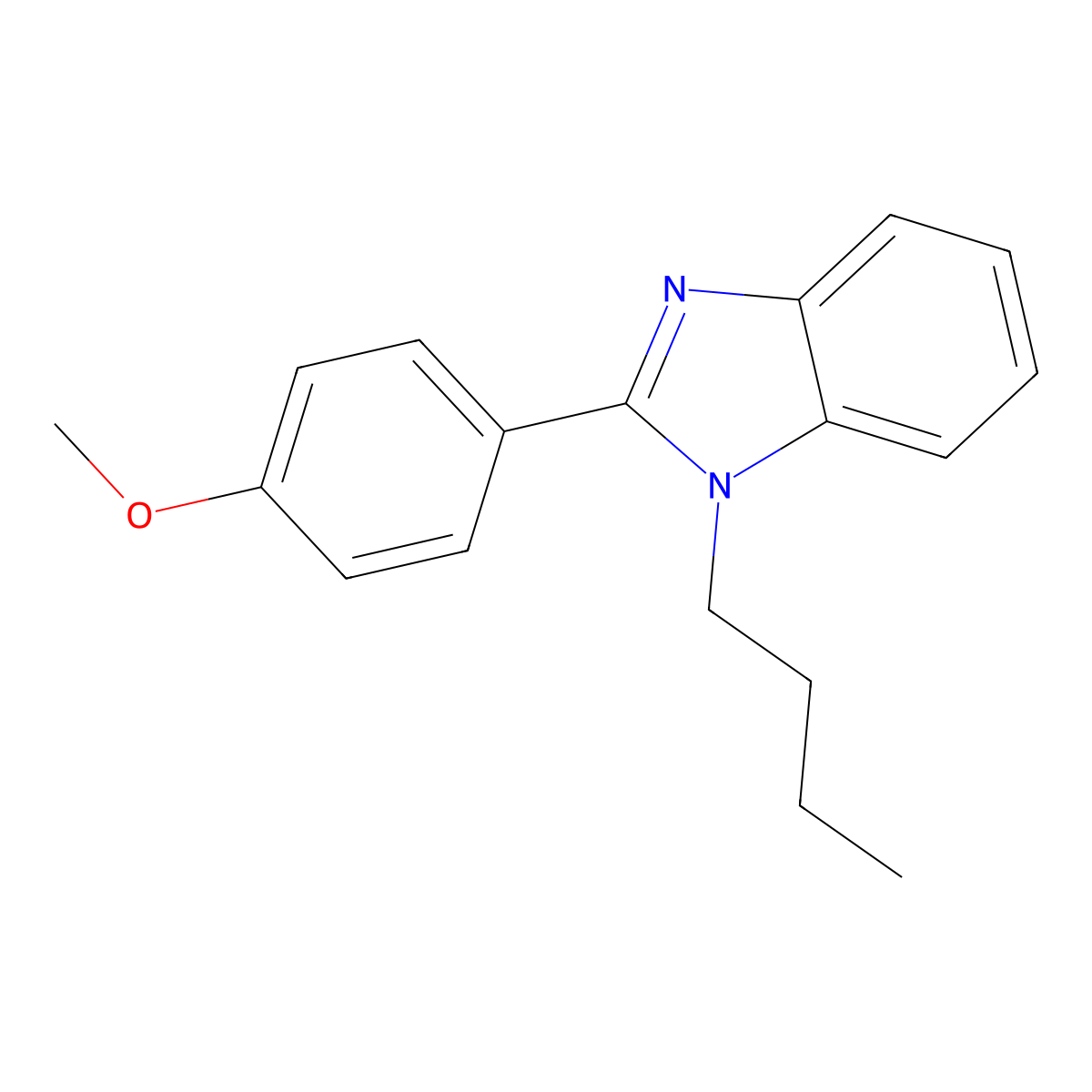 1-butyl-2-(4-methoxyphenyl)-1H-benzo[d]imidazole molecular structure, CAS 378767-53-4
