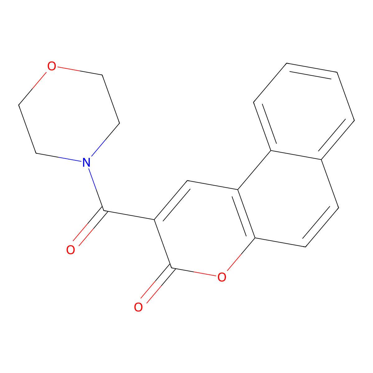 2-(Morpholine-4-carbonyl)benzo[f]chromen-3-one molecular structure, CAS 378767-78-3