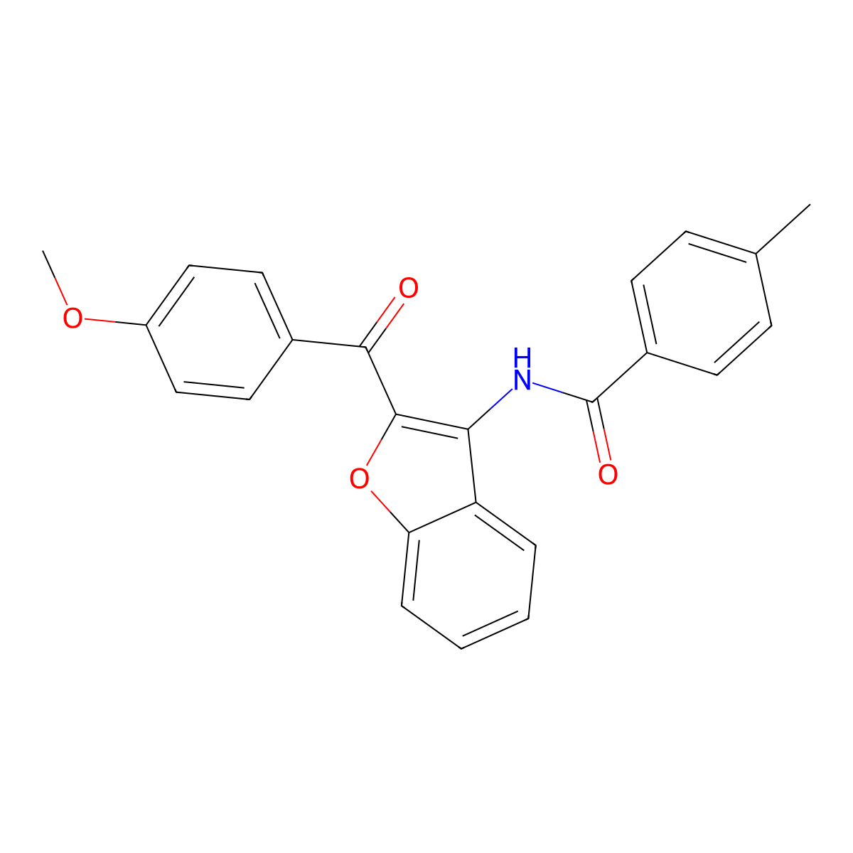 N-[2-(4-methoxybenzoyl)-1-benzofuran-3-yl]-4-methylbenzamide molecular structure, CAS 378768-88-8