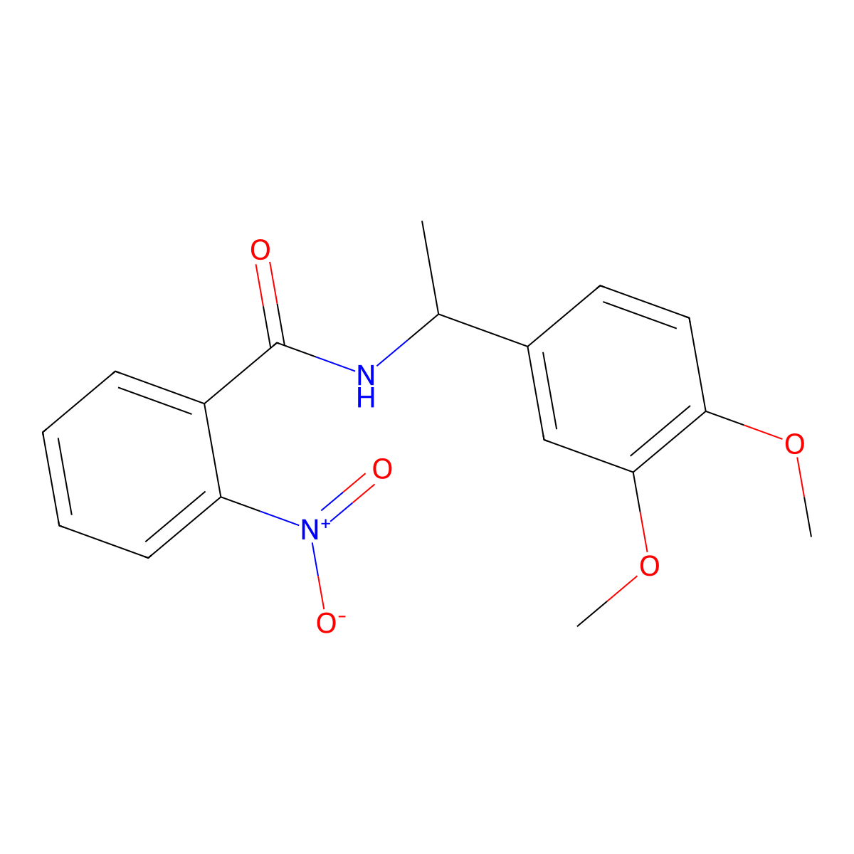 N-[1-(3,4-dimethoxyphenyl)ethyl]-2-nitrobenzamide molecular structure, CAS 378769-42-7