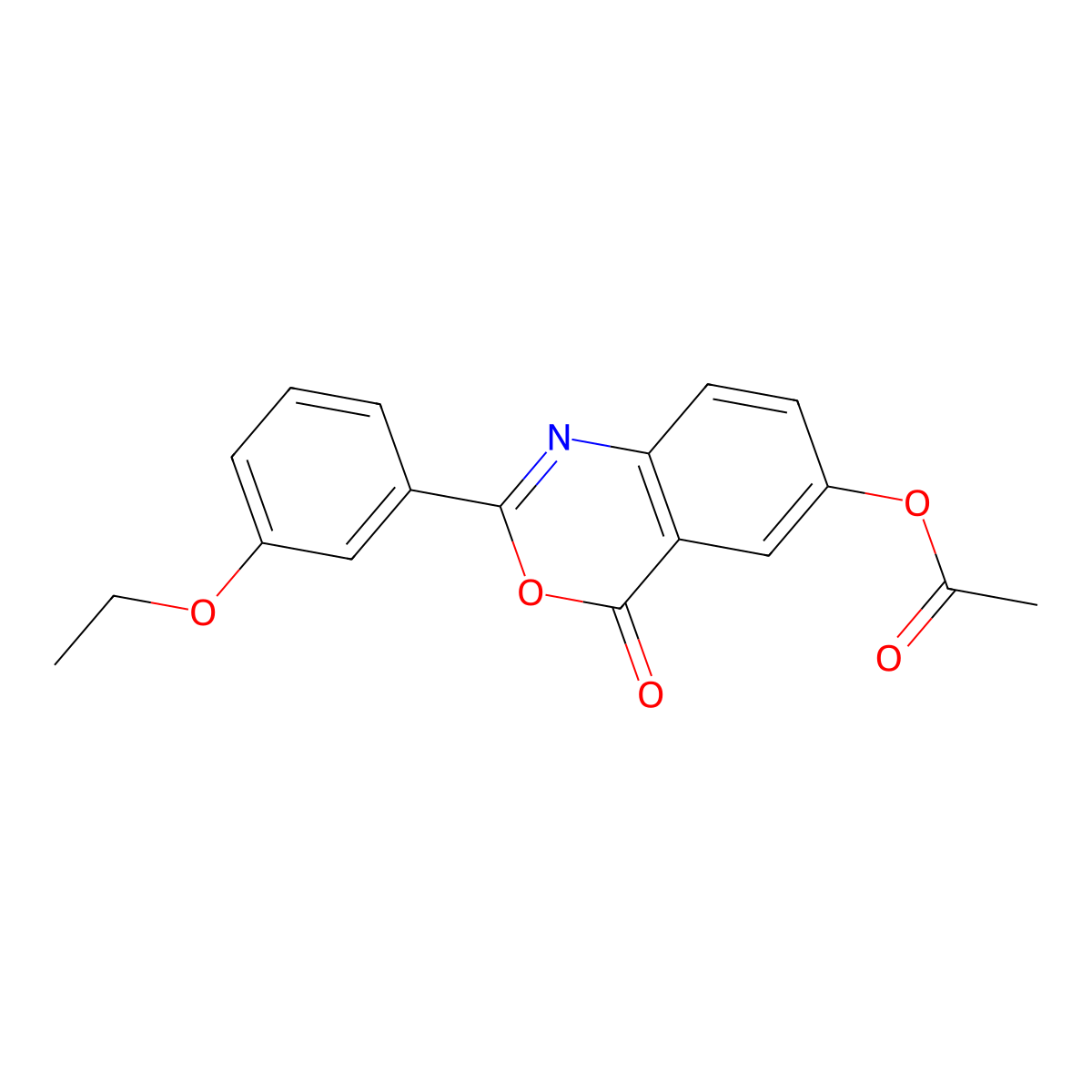 [2-(3-Ethoxyphenyl)-4-oxo-3,1-benzoxazin-6-yl] acetate molecular structure, CAS 378771-83-6