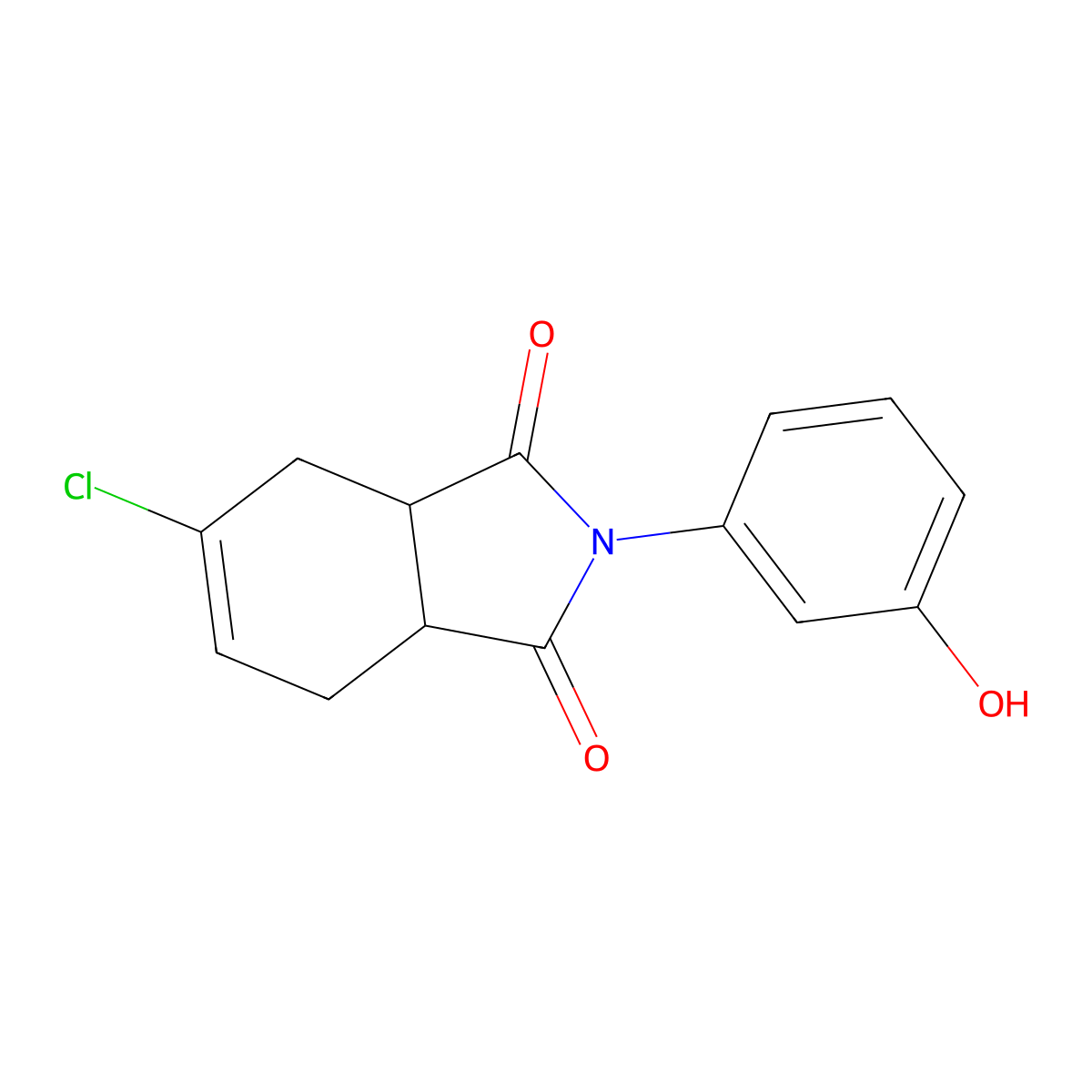 5-chloro-2-(3-hydroxyphenyl)-3a,4,7,7a-tetrahydro-1H-isoindole-1,3(2H)-dione molecular structure, CAS 378773-61-6